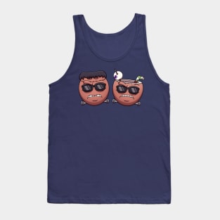 Cool Coconut Frankenstein Monster Faces Tank Top